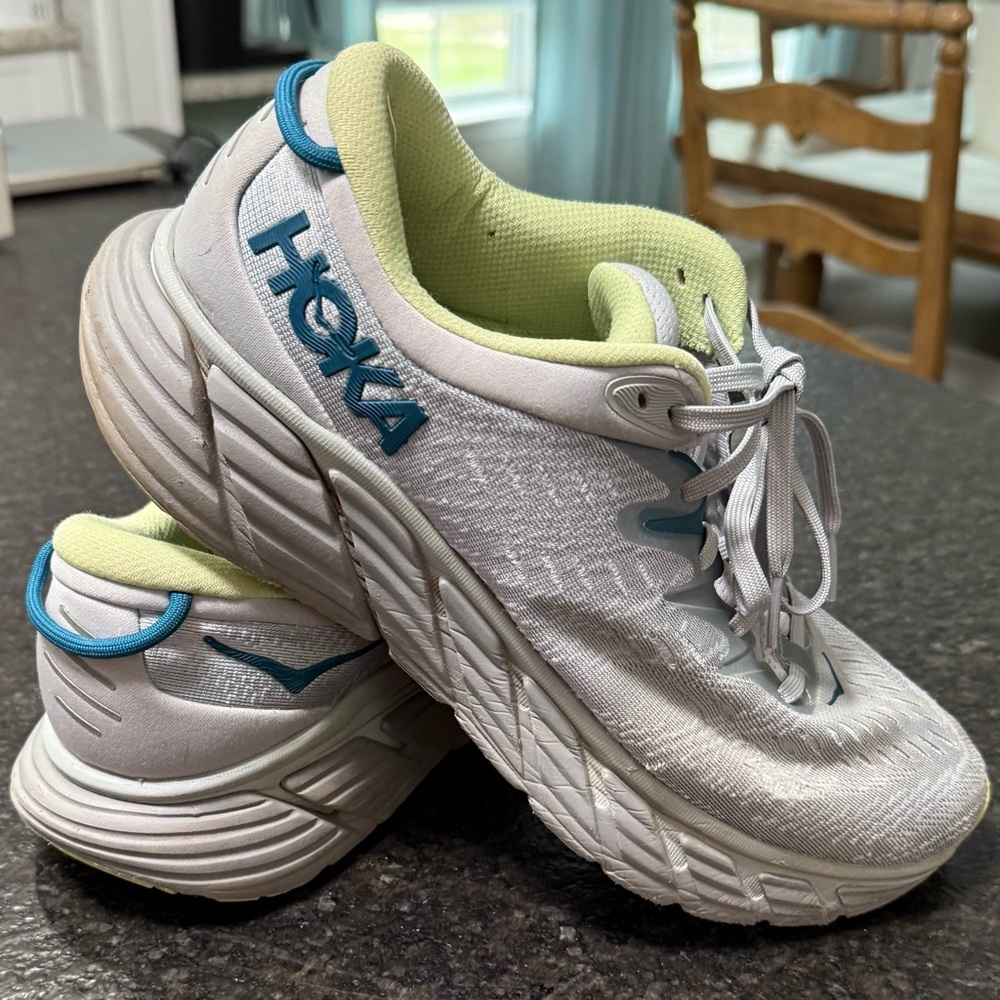 Hoka Gray Athletic Shoes with Maximalist Cushioning
